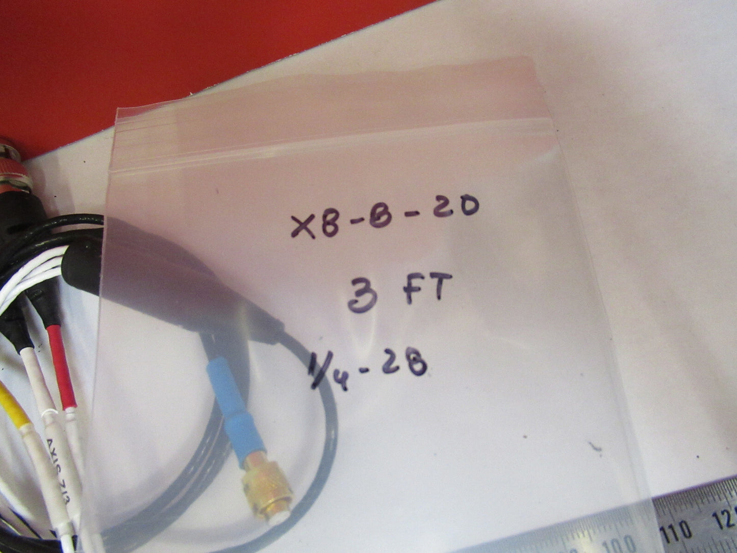 ENDEVCO 3FT CABLE 1/4-28 TO BNC for TRIAXIAL ACCELEROMETER AS PICTURED X8-B-20