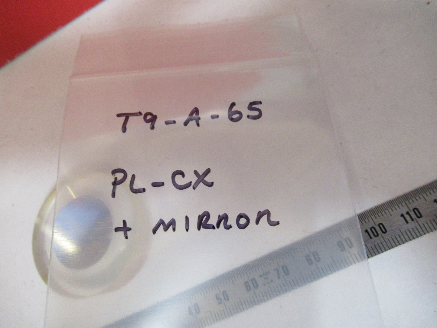 OPTICAL LENS DOUBLET PL-CX + COATED MIRROR OPTICS AS PICTURED T9-A-65