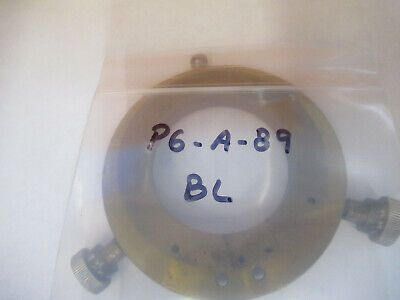 ANTIQUE BAUSCH LOMB BRASS STAGE TABLE HOLDER MICROSCOPE PART AS PICTURED P6-A-89