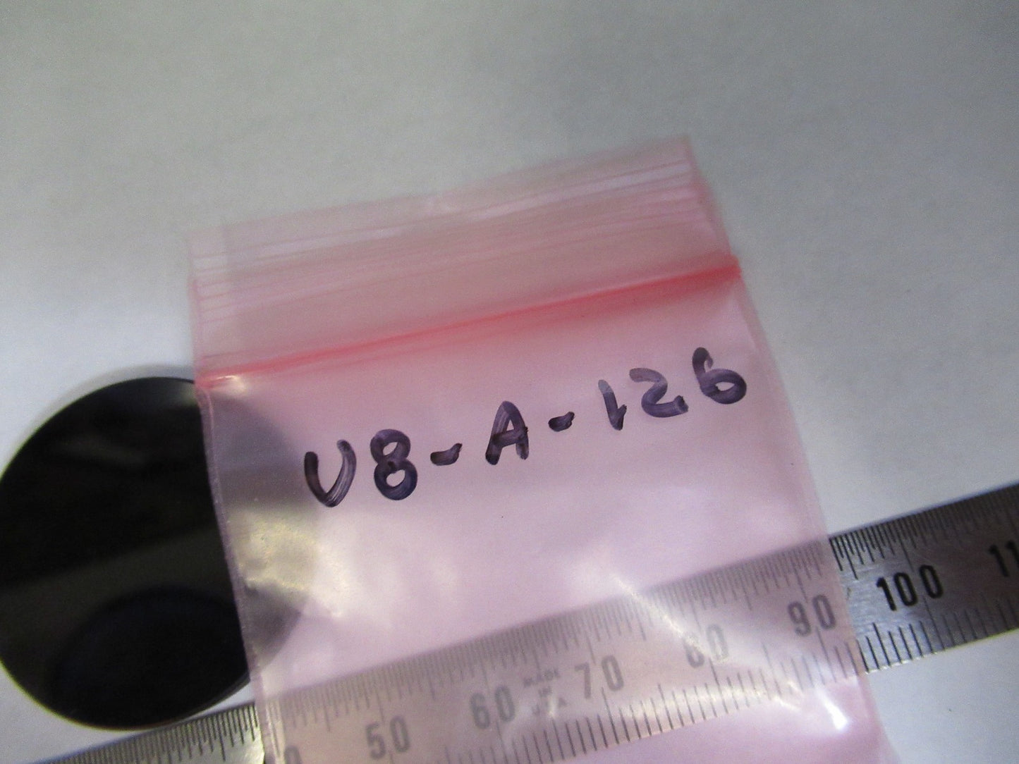 OPTICAL GLASS DARK BLUE FILTER LASER OPTICS LENS AS PICTURED U8-A-126