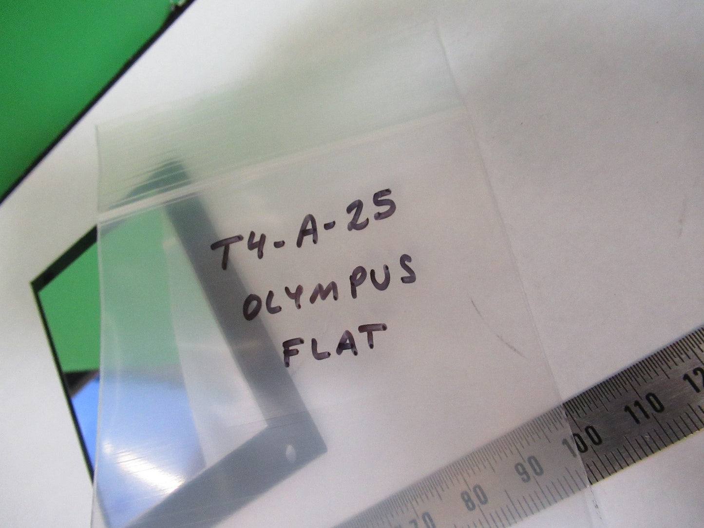 OLYMPUS JAPAN MOUNTED GLASS FLAT MIRROR MICROSCOPE PART AS PICTURED T4-A-25