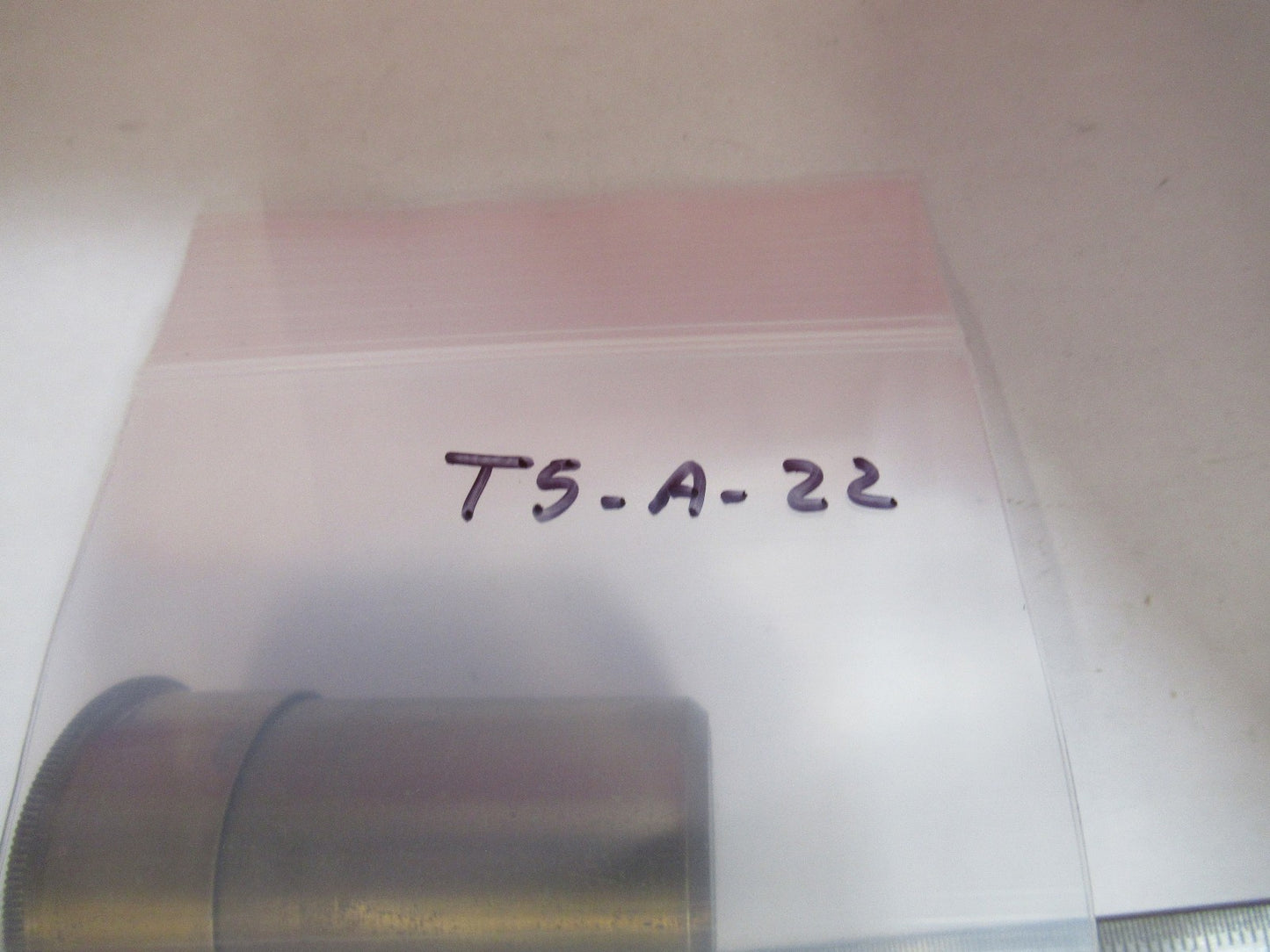 ANTIQUE BRASS EMPTY BAUSCH LOMB OBJECTIVE CANISTER 1/8 MICROSCOPE PART T5-A-22