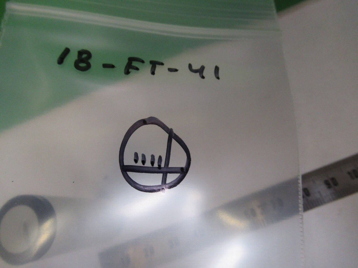 WILD HEERBRUGG BLOCK LENS + RETICLE TICKS MICROSCOPE PART AS PICTURED 18-FT-41