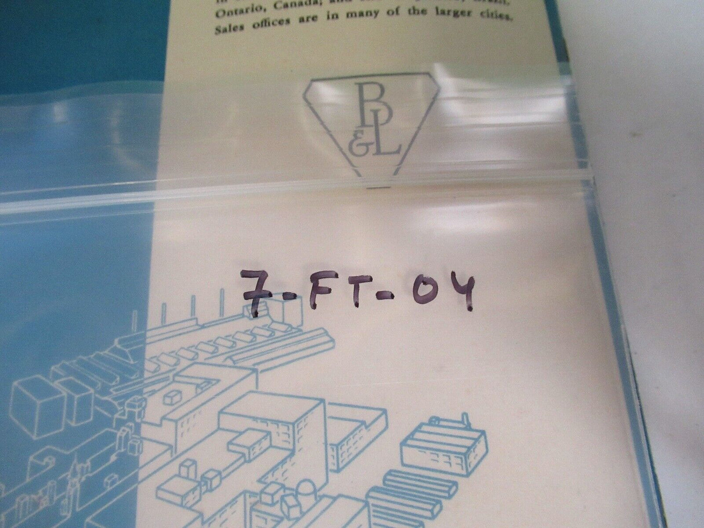 ANTIQUE BAUSCH LOMB 1952 manual theory MICROSCOPE PART AS PICTURED 7-ft-04