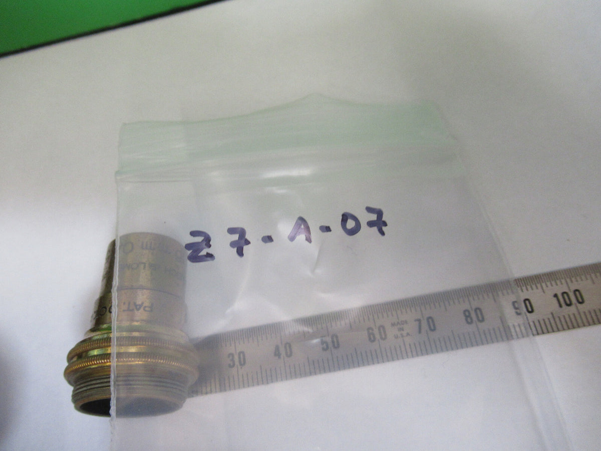 ANTIQUE BAUSCH LOMB OBJECTIVE 10X OPTICS MICROSCOPE PART AS PICTURED &Z7-A-07