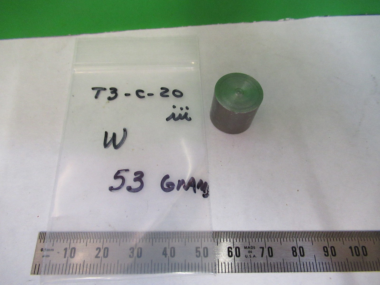 TUNGSTEN ALLOY 90% & 10% OF COPPER HEAVY METAL WOLFRAM 53gr AS PICTURED T3-C-20