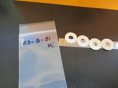 LOT 4 EA ALUMINA CERAMIC WASHERS HIGH TEMPERATURE PARTS AS PICTURED &A3-B-51