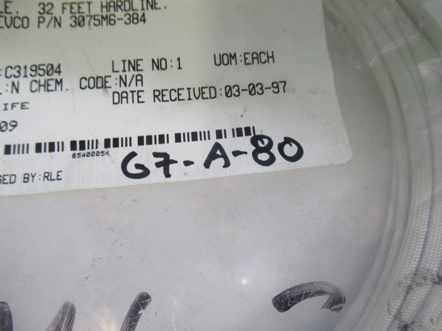 CABLE 3075M6-384 MEGGITT ENDEVCO HARDLINE 10-32 HIGH TEMPERATURE SENSOR G7-A-80