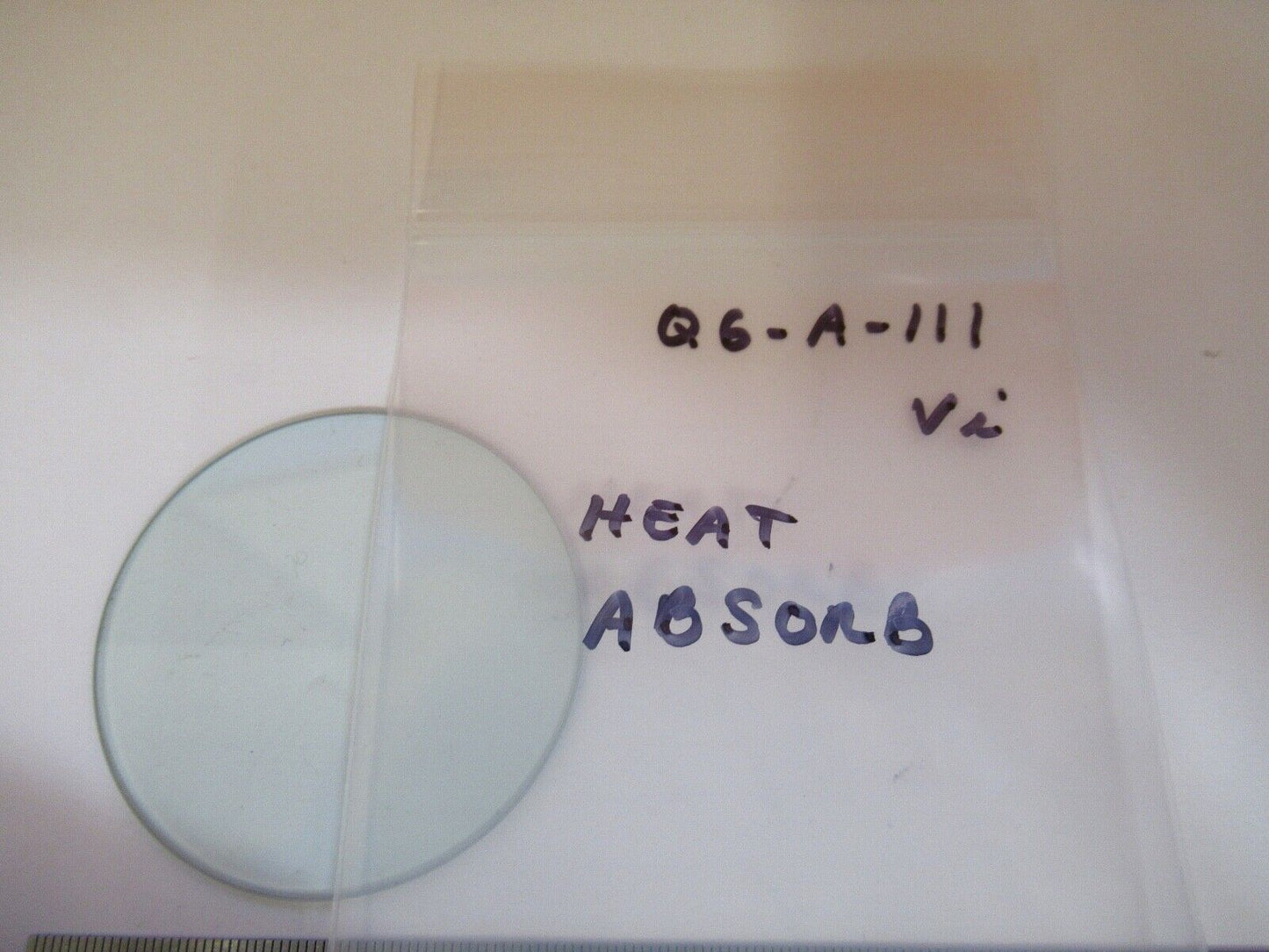 ZEISS GERMANY HEAT ABSORBING FILTER MICROSCOPE PART OPTICS AS PICTURED &Q6-A-111