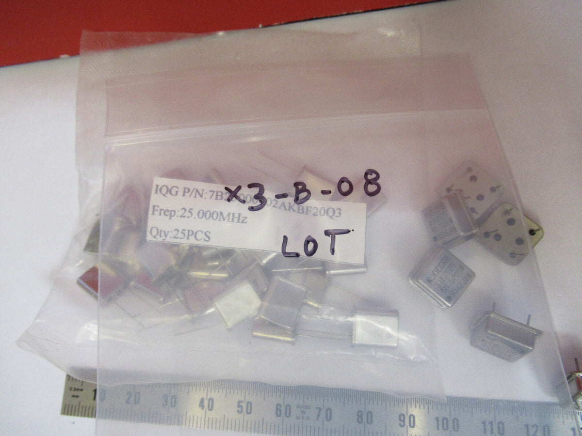 Lot 25 ea Quartz Crystal 25 MHz Frequency