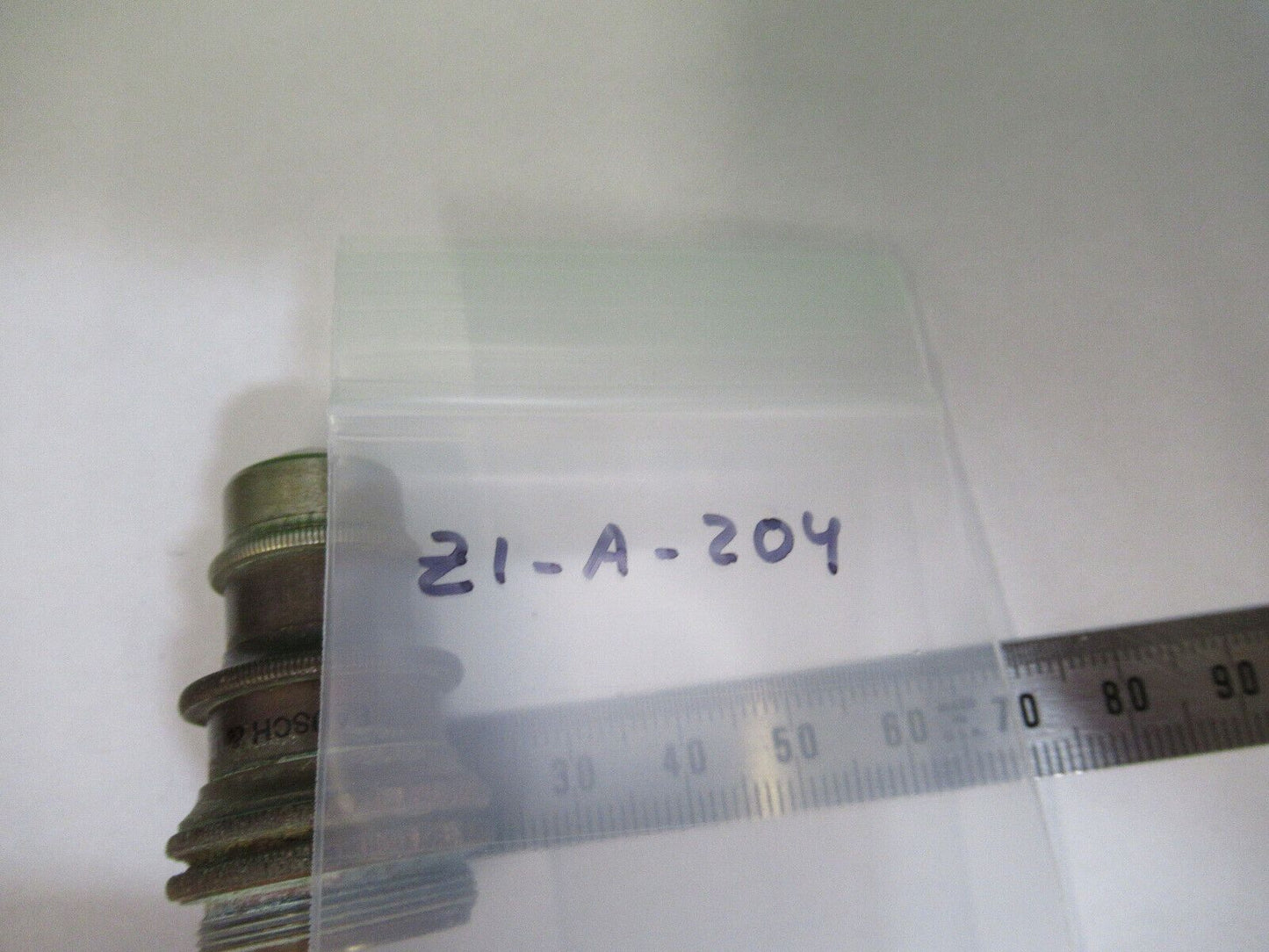 ANTIQUE BRASS OBJECTIVE BAUSCH LOMB OPTICS MICROSCOPE as pictured &z1-a-204