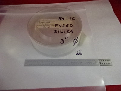 Optical Fused silica Flat Zygo 1/10 Wave 3" Diameter Laser Optics
