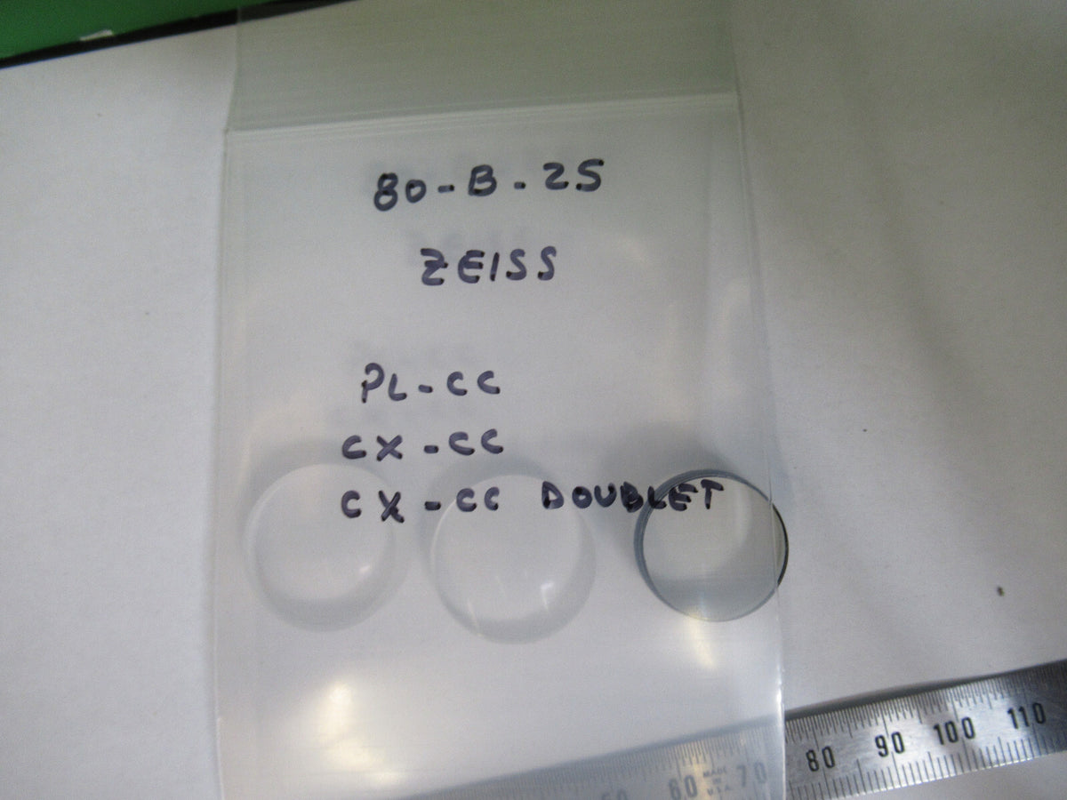 OPTICAL LENSES LOT ZEISS GERMANY GLASS OPTICS AS PICTURED 80-B-25