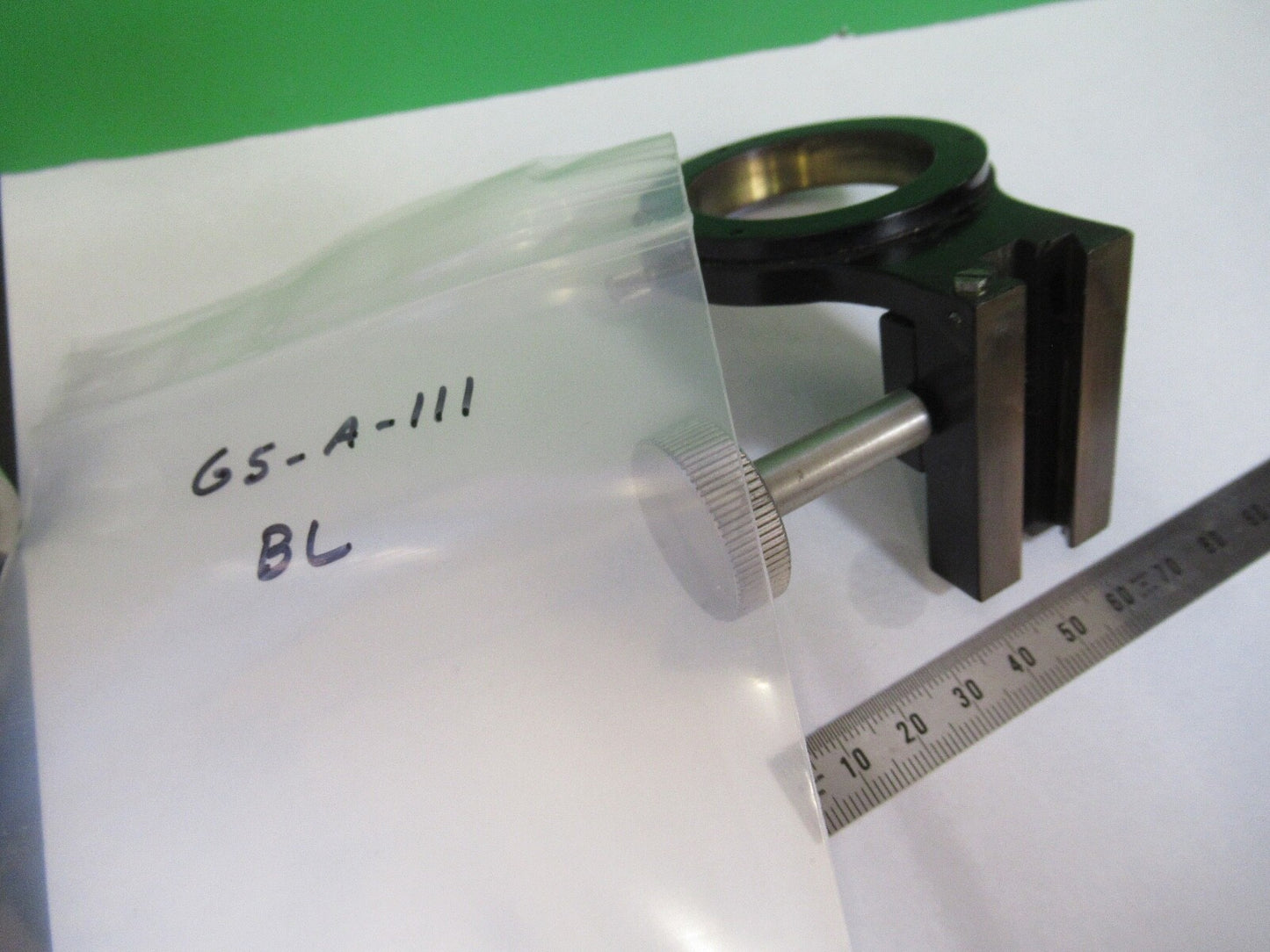BAUSCH LOMB condenser holder ASSEMBLY OPTICS MICROSCOPE PART AS PIC G5-A-111