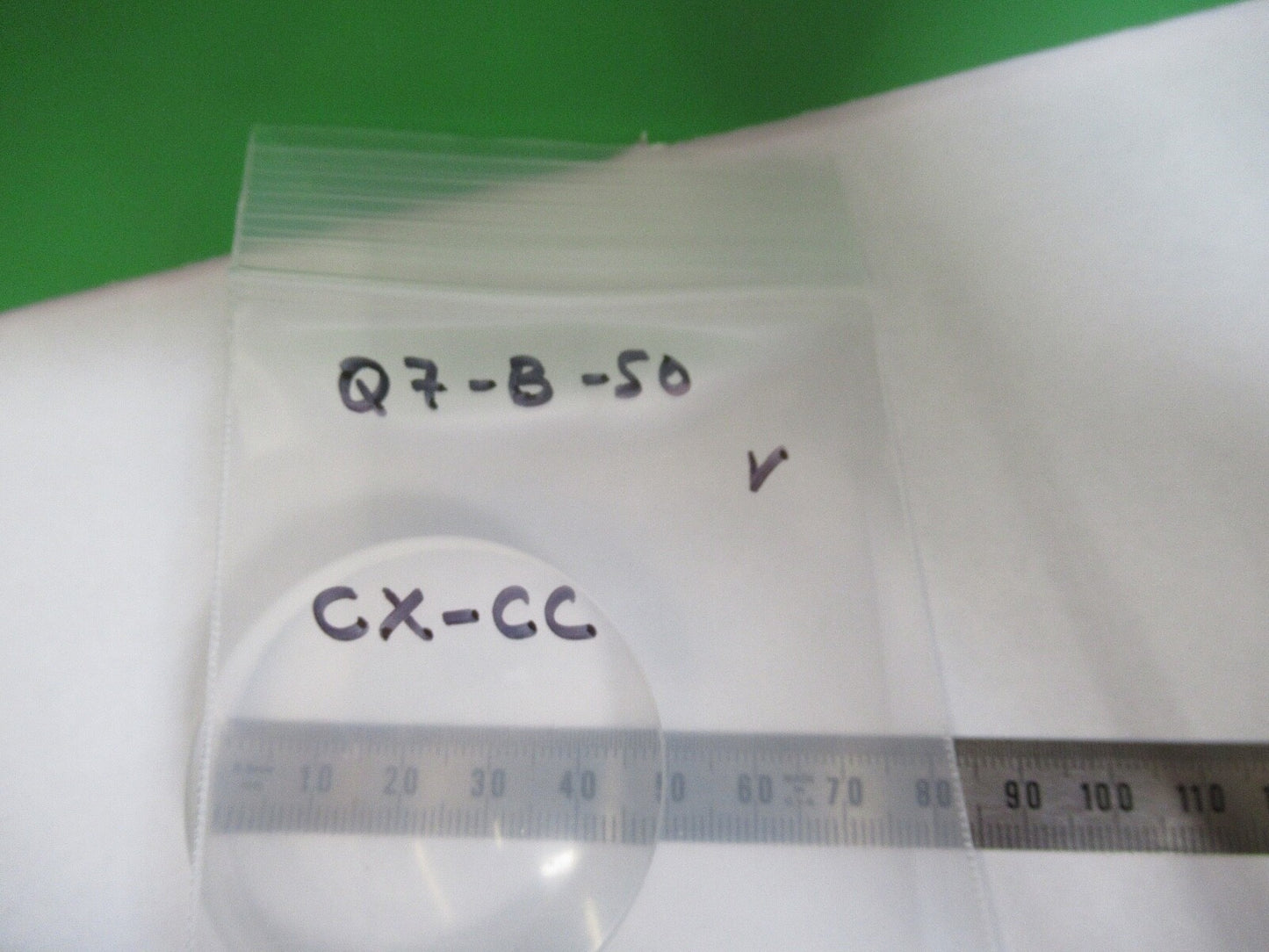 OPTICAL 50mm DIAMETER CONVEX CONCAVE THICK LENS LASER OPTIC AS PICTURED Q7-B-50