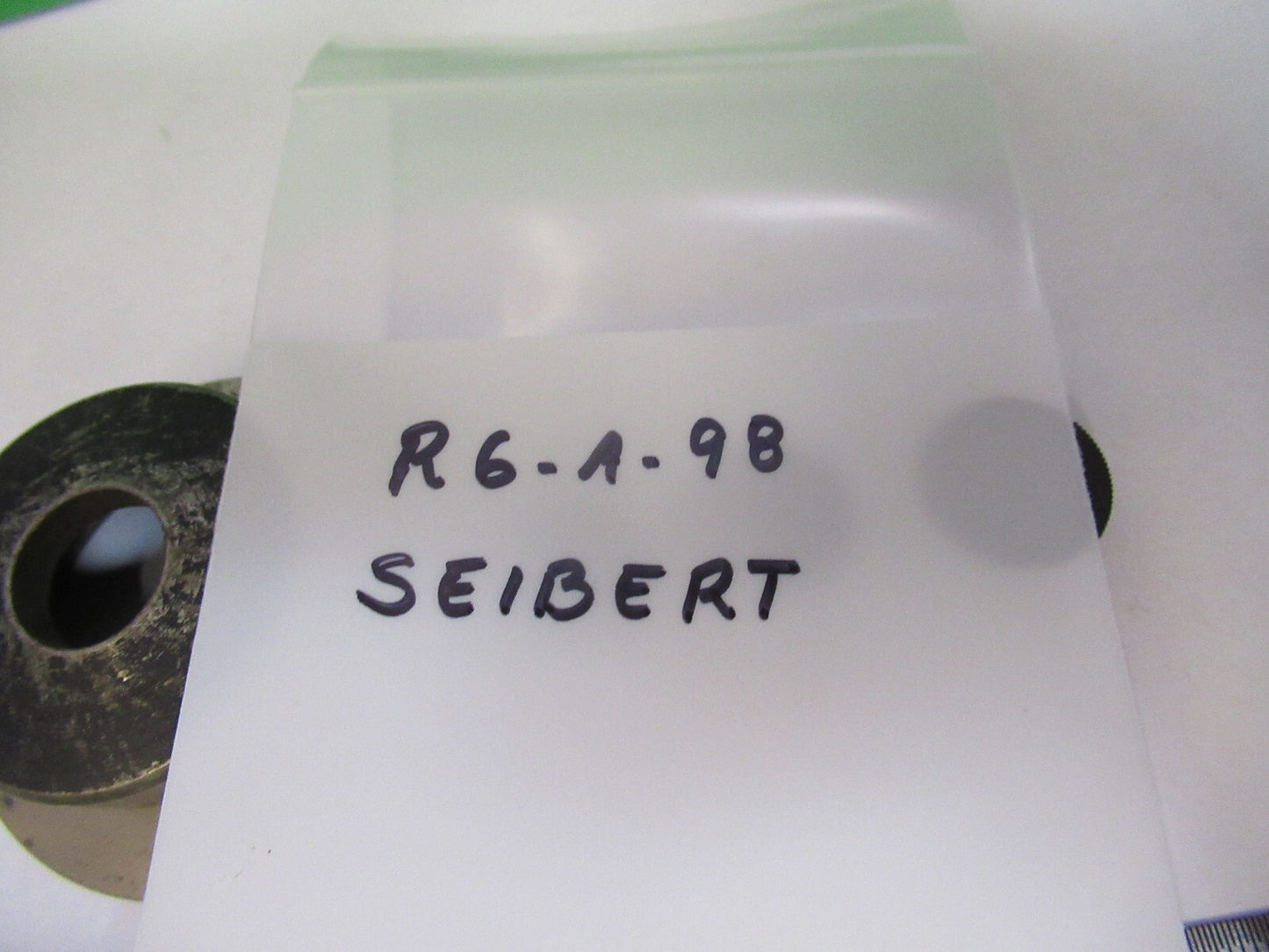 ANTIQUE SEIBERT CONDENSER SET OPENINGS MICROSCOPE PART AS PICTURED &R6-A-98