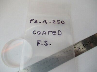 OPTICAL FLAT COATED FUSED SILICA LENS LASER OPTICS AS PICTURED F2-A-250