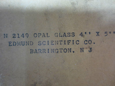 Optical Opal Glass Edmund Science 4"x5" Super White Diffuser Laser Optics