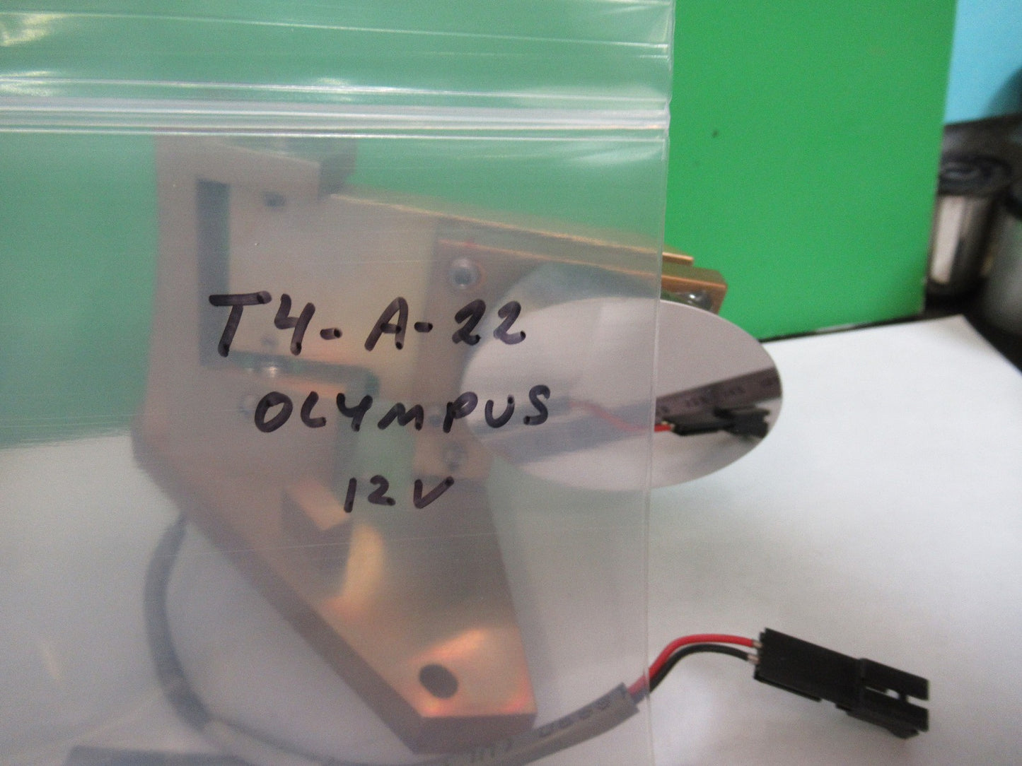 OLYMPUS JAPAN MOUNTED MOTORIZED FLAT MIRROR MICROSCOPE PART AS PICTURED T4-A-22