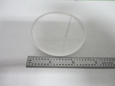 OPTICAL CLEAR THICK GLASS PREFORM [chips on edge] LASER OPTICS AS IS BIN#L2-22