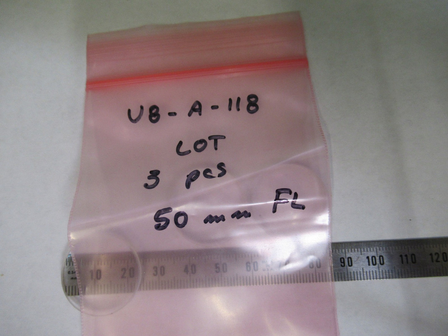 Lot Optical Glass Lenses 50mm Fl Laser Optics Nice