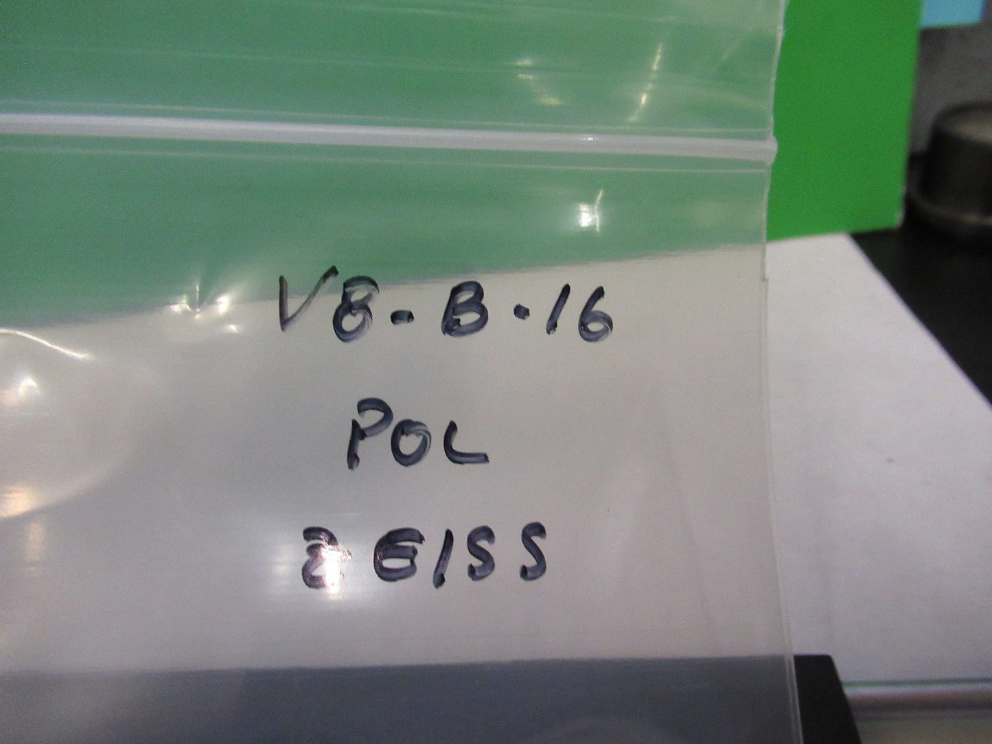 AUS JENA GERMANY POL SLIDE MOUNTED POLARIZER MICROSCOPE PART AS PICTURED V8-B-16