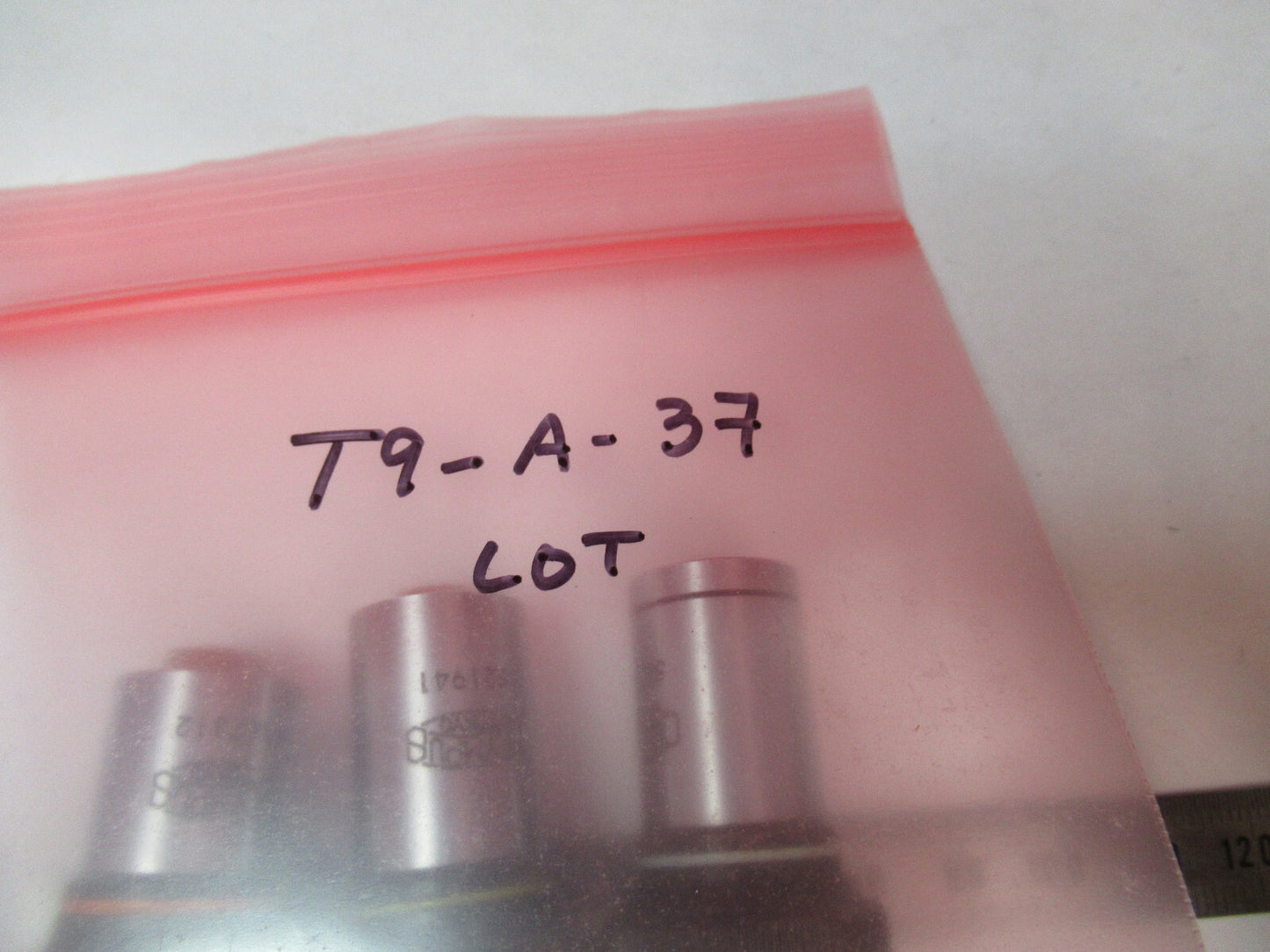 OLYMPUS OBJECTIVE JAPAN 40X 10X 100X LOT 3 ea OPTICS MICROSCOPE PART T9-A-37