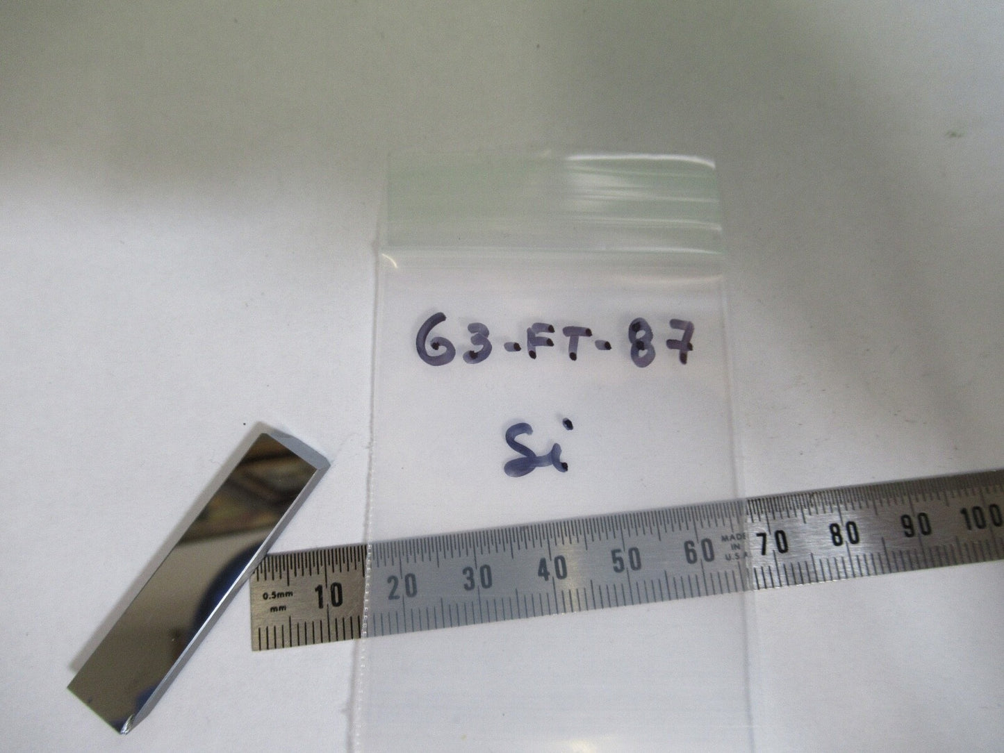SLAB SILICON ELEMENT SINGLE CRYSTAL THICK WAFER RARE AS PICTURED G3-FT-87