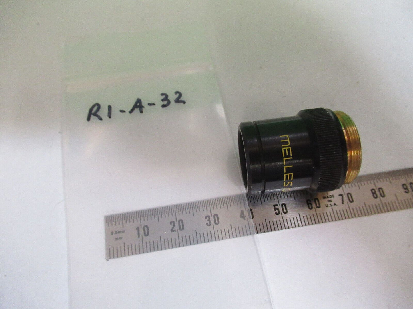 MELLES GRIOT 1x /160 OBJECTIVE LENS OPTICS MICROSCOPE PART AS PICTURED &R1-A-32
