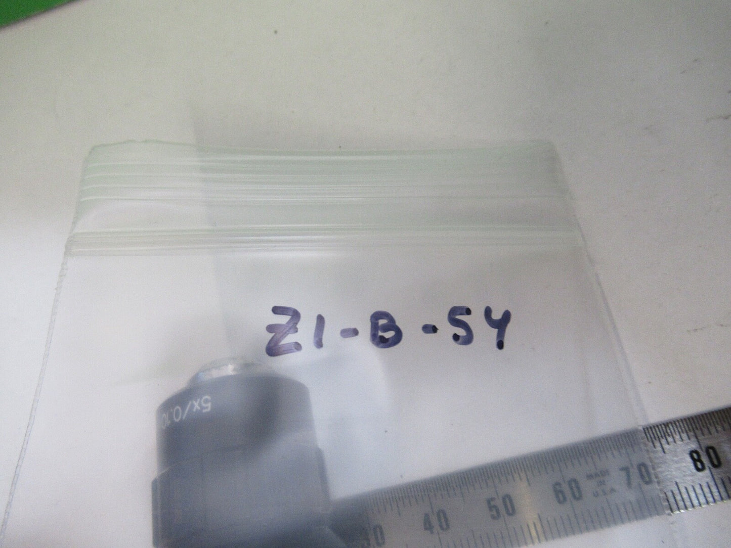 ZEISS JENA OBJECTIVE INFINITY 5X PLANACHROMAT GERMANY MICROSCOPE PART z1-b-54