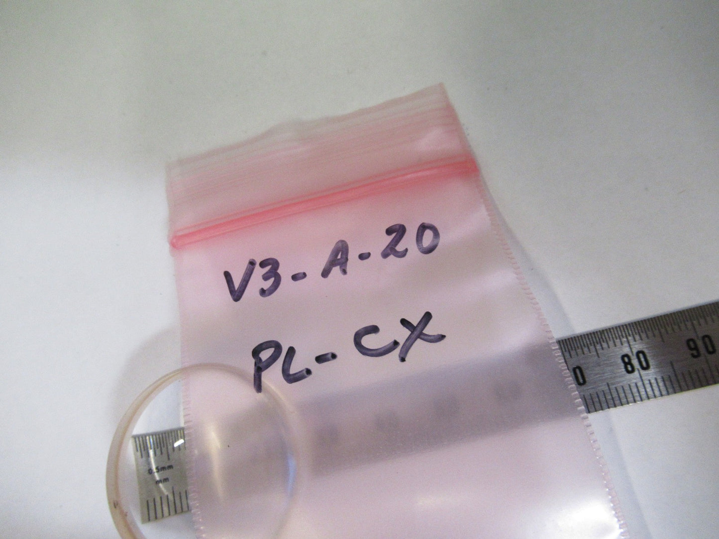 OPTICAL HIGH CONVEX PLANO LENS THICK GLASS MIL SPEC OPTICS AS PICTURED V3-A-20