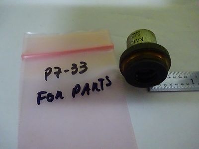 FOR PARTS MICROSCOPE OBJECTIVE OLYMPUS M10 OPTICS AS IS BIN#P7-33