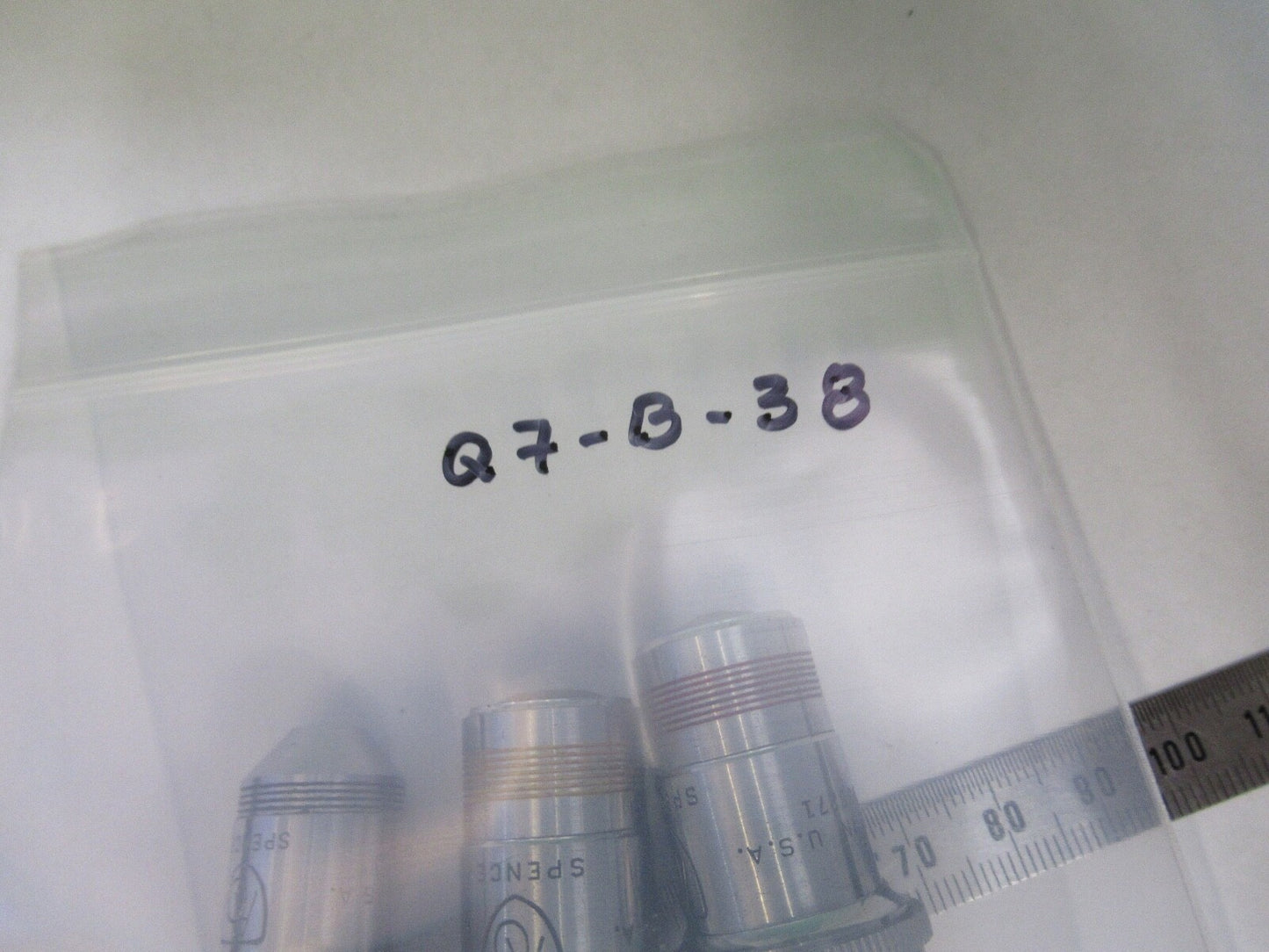 LOT OBJECTIVES 10X 43X 97X SPENCER MICROSCOPE PART AS PICTURED Q7-B-38