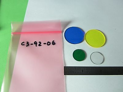 OPTISCHES MIKROSKOP OLYMPUS JAPAN LOT FILTER + RETICLE OPTICS BIN#C3-92-06