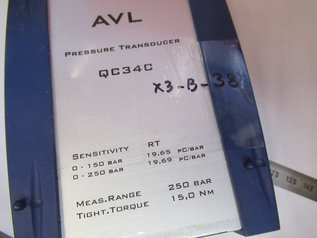 AVL PIEZOCRYST QUARTZ QC34C COOLED PIEZO PRESSURE SENSOR AS PICTURED X3-B-38