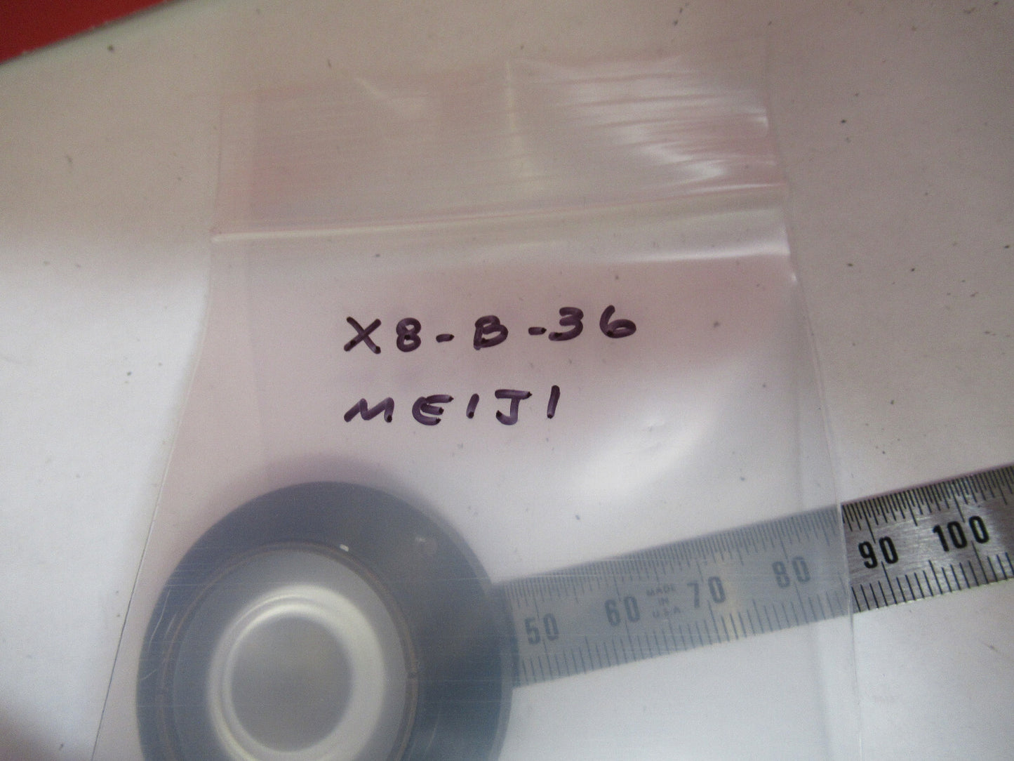 MEIJI JAPAN DIFFUSER WEIRD LENS MICROSCOPE PART AS PICTURED X8-B-36