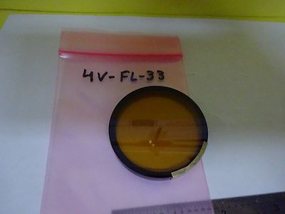 MICROSCOPE PART YELLOW FILTER ILLUMINATOR OPTICS AS IS BIN#4V-FL-33