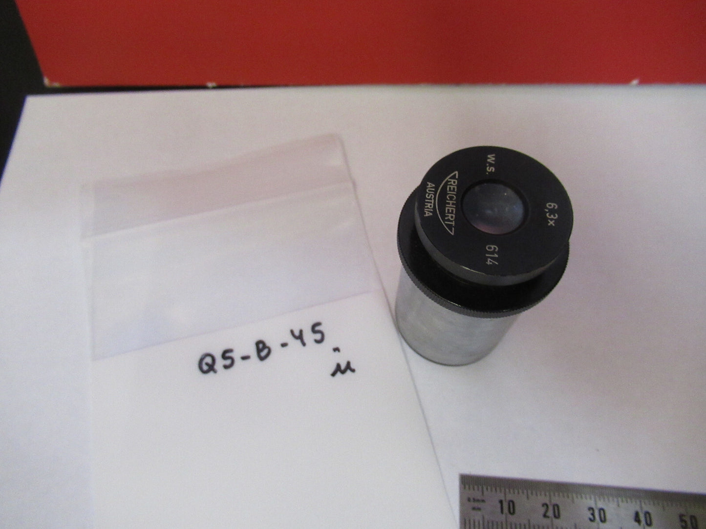 REICHERT AUSTRIA 6.3X EYEPIECE OCULAR LENS MICROSCOPE PART AS PICTURED Q5-B-45