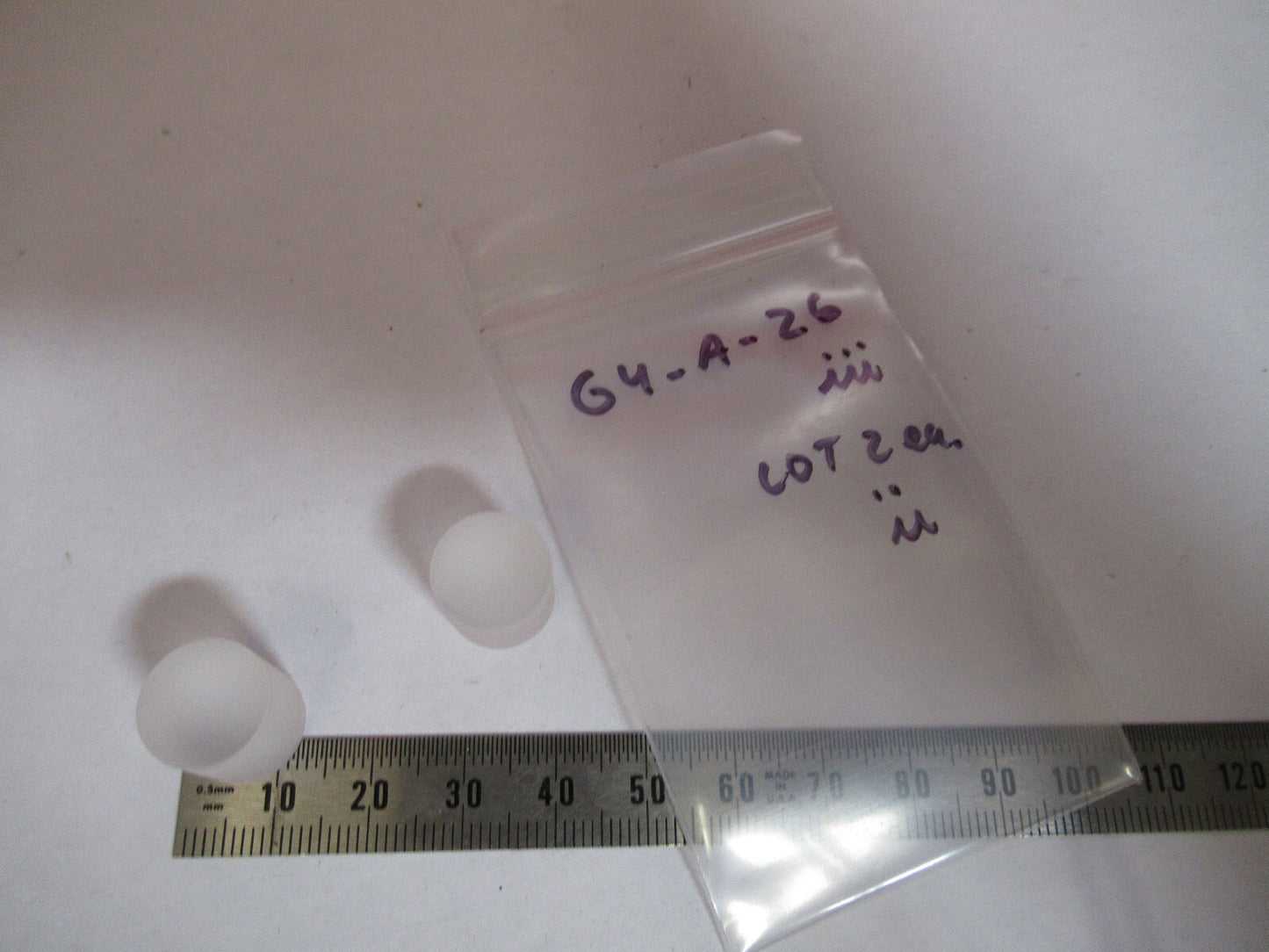 Optical Lot 2 Ea Cylinder Frosted BK7 Glass Preform Optics