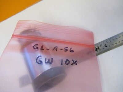 LEITZ WETZLAR GW 10X GERMAN EYEPIECE OPTICS MICROSCOPE PART AS PICTURED &G1-A-56