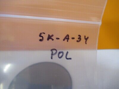 OPTICS LARGE POLARIZER LENS OPTICS MICROSCOPE PART AS PICTURED &5K-A-34
