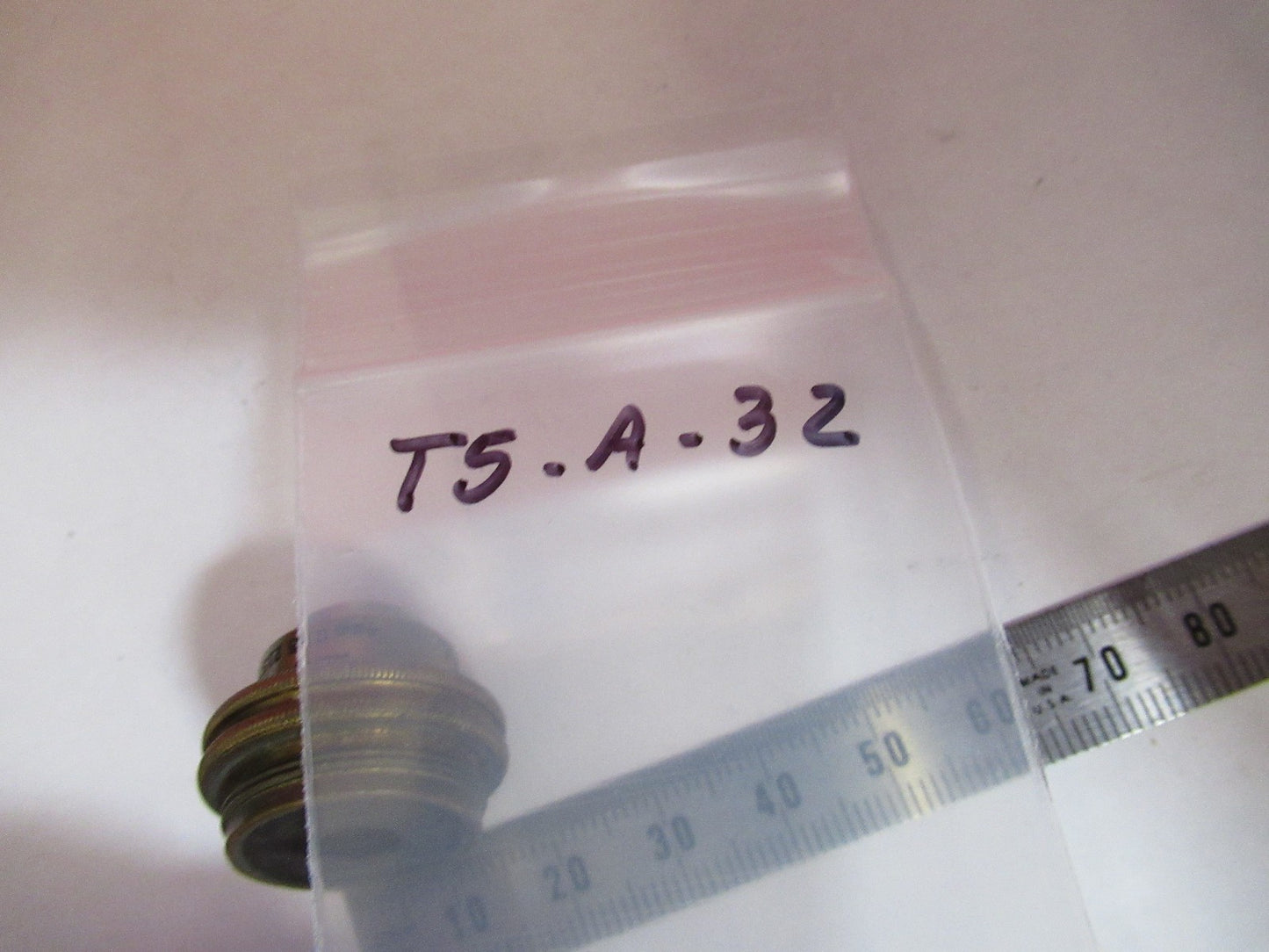 ANTIQUE BRASS BAUSCH LOMB 4mm OBJECTIVE LENS MICROSCOPE PART AS PICTURED T5-A-32
