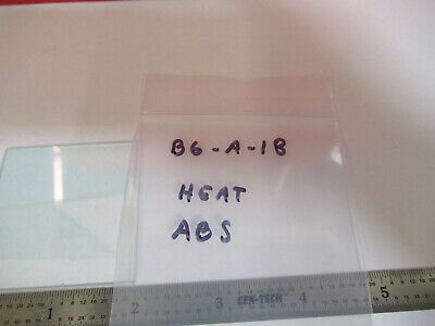 OPTICAL COATED HEAT ABSORBING GLASS PLATE OPTICS AS PICTURED &B6-A-18