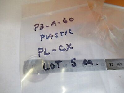 OPTICAL LOT 5 EA PLASTIC LENS PLANO CONVEX OPTICS AS PICTURED #P3-A-60