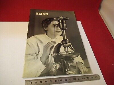 VINTAGE ZEISS GERMANY MANUAL CATALOG MICROSCOPE PART AS PICTURED &9-FT-78