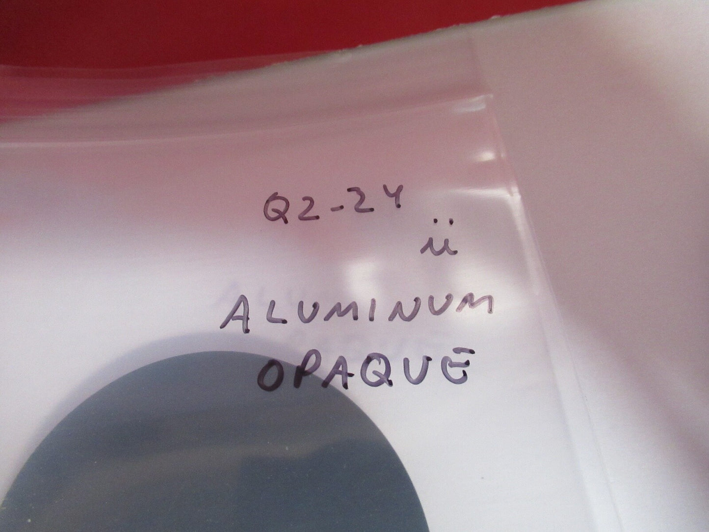 OPTICAL BLANK OPAQUE ALUMINUM ANODIZED DISC LASER OPTICS AS PICTURED Q2-24