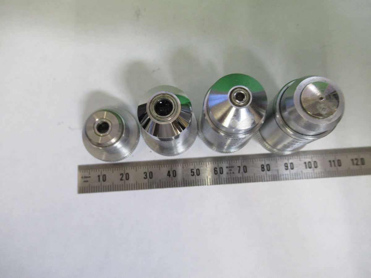 Lot Ernst Leitz Germany Objective 3.5X 10X 45X 100X Microscope Part
