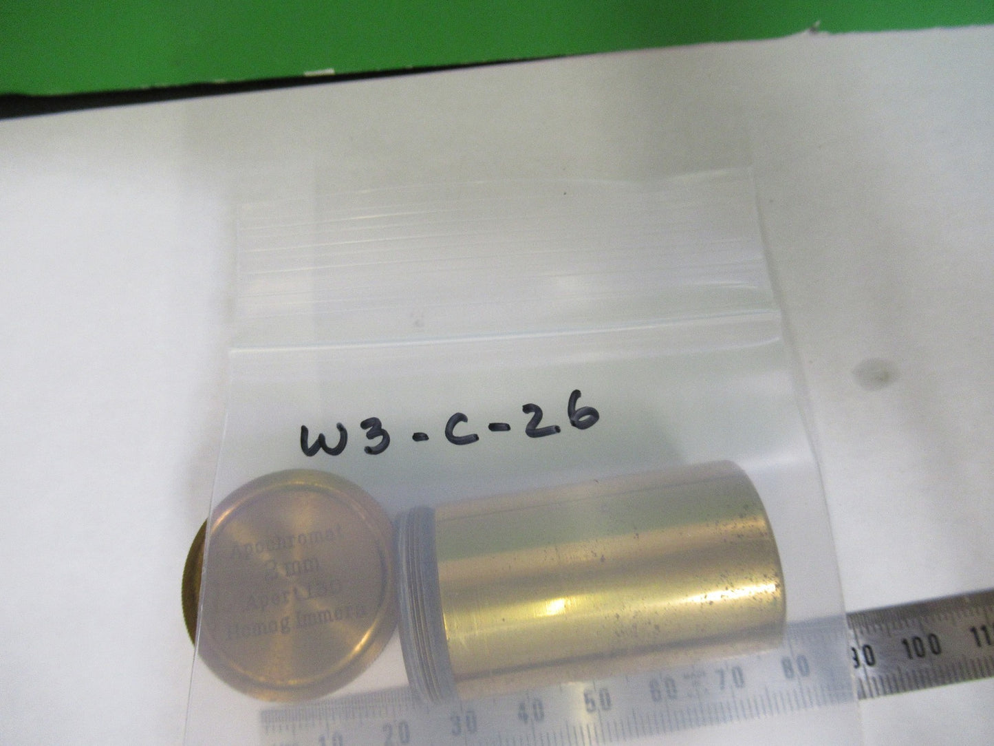 ANTIQUE BRASS EMPTY CARL ZEISS Jena OBJECTIVE CANISTER MICROSCOPE PART W3-C-26