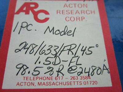 OPTICAL COATED REFLECTOR ? FLAT ARC ii OPTICS BIN#1