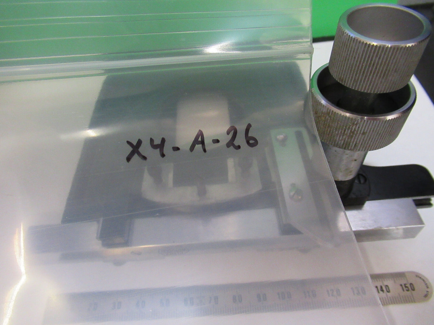 LEITZ GERMANY XY STAGE TABLE CLIPS MICROSCOPE PART AS PICTURED X4-A-26